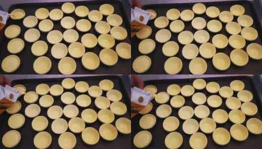 实拍 蛋挞 制作 过程 美食高清在线视频素材下载