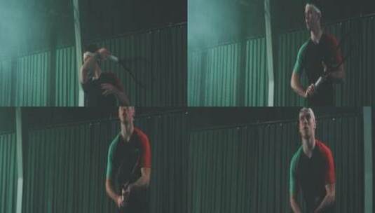 练习打网球的男人高清在线视频素材下载