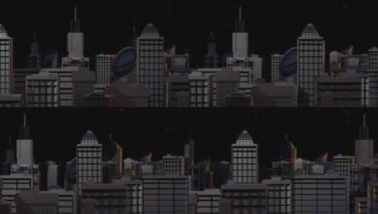 3D数字屏幕渲染城市全景建筑高清在线视频素材下载