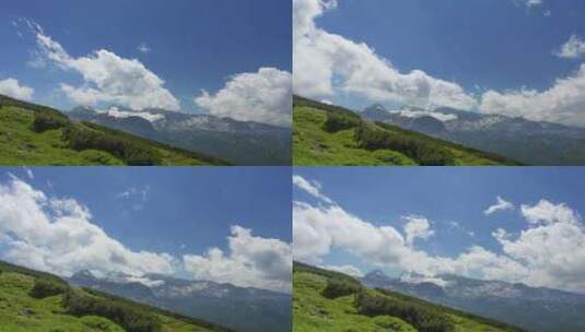 云层山脉航拍雪山风景高清在线视频素材下载