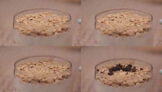 速食燕麦烘焙燕麦高清在线视频素材下载