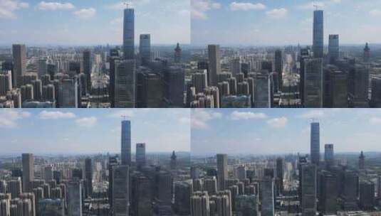 航拍城市高楼商务建筑高清在线视频素材下载