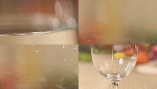 【镜头合集】高脚杯玻璃杯倒水高清在线视频素材下载