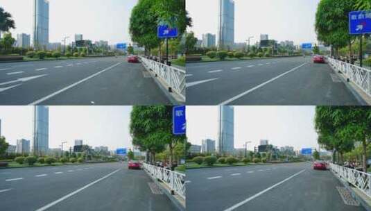 广西南宁五象新区东盟总部基地安静的街道高清在线视频素材下载