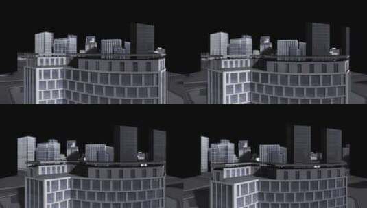 19三维建筑模型展示高清在线视频素材下载