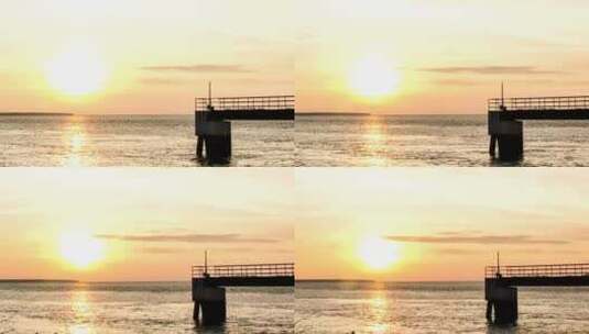 地平线上美丽的日落高清在线视频素材下载