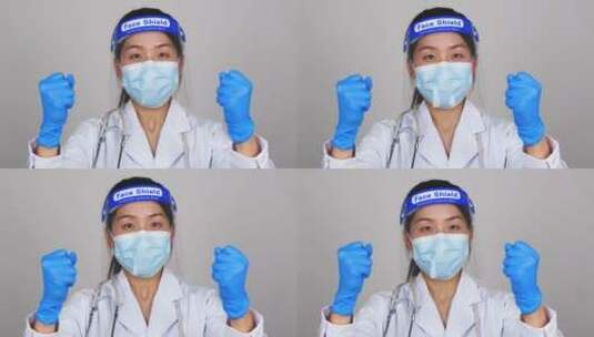 亚洲中国人女性女医生打疫苗打针预防疾病高清在线视频素材下载