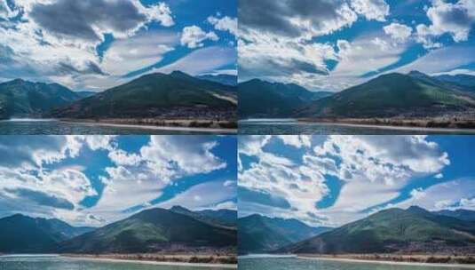 8k云南金沙江上游自然风光云彩延时素材高清在线视频素材下载