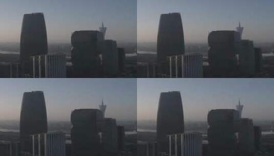 广州地标建筑航拍高清在线视频素材下载