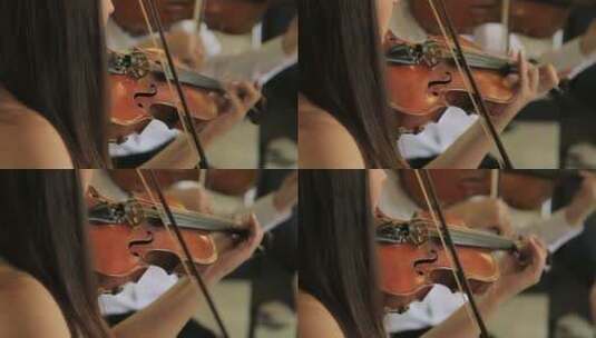 小提琴表演高清在线视频素材下载