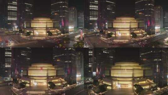 徐家汇港汇恒隆广场夜景高清在线视频素材下载