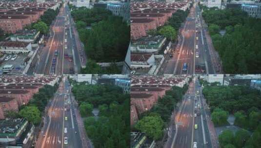 桂林路航拍空镜高清在线视频素材下载