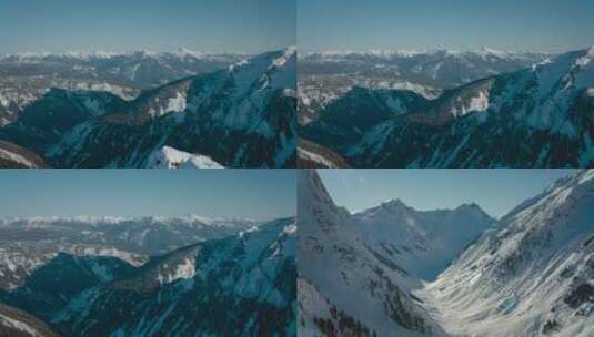 东北大森林冬季雪景风景山脉雪山滑雪雪地高清在线视频素材下载