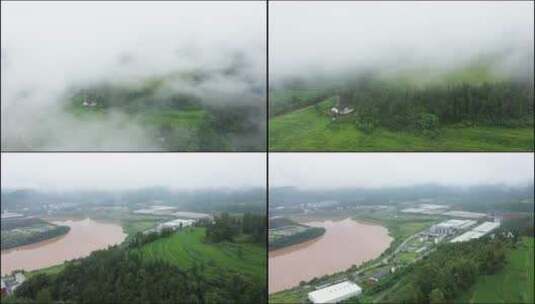 雨后河流沿岸高清在线视频素材下载