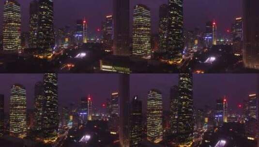 广州 西塔以及珠江两岸夜景高清在线视频素材下载