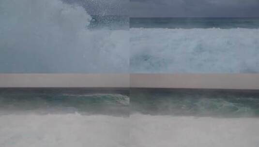 台风天海浪拍打高清在线视频素材下载