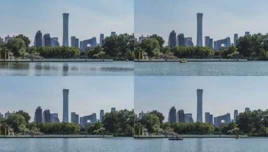 北京朝阳公园CBD中国尊城市延时高清在线视频素材下载