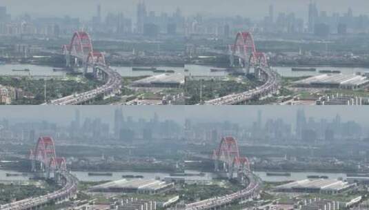 广州地标桥梁新光大桥高清在线视频素材下载