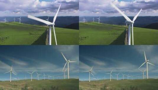 合集 风力发电 航拍  风能  风力电能 4K高清在线视频素材下载