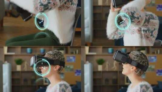 VR眼镜展示虚拟高清在线视频素材下载
