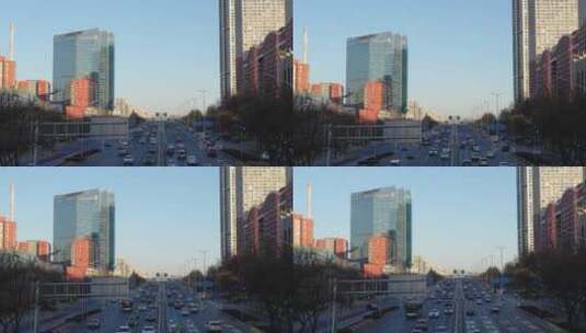 北京京广桥车流城市车流高清在线视频素材下载