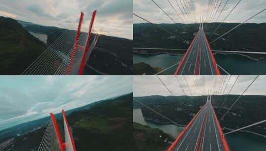 贵州鸭池河大桥FPV高清在线视频素材下载