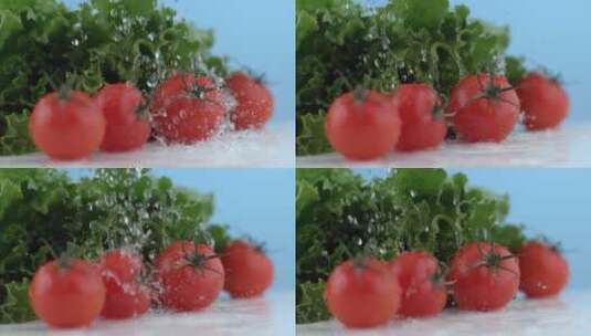 清洗番茄的移动画面高清在线视频素材下载