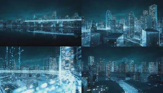 光线科技城市飞越大数据物联网高清在线视频素材下载