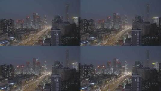 城市夜景 夜景车流高清在线视频素材下载
