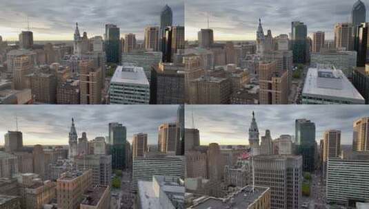 市中心建筑航拍高清在线视频素材下载