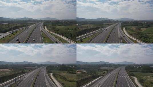 高速公路航拍高清在线视频素材下载