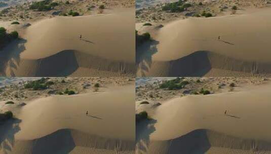 在沙漠里探险高清在线视频素材下载