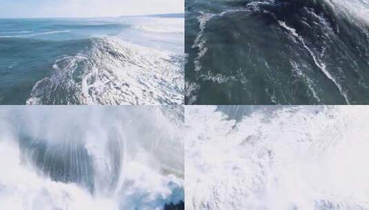 海浪浪花沙滩碧海蓝天高清在线视频素材下载