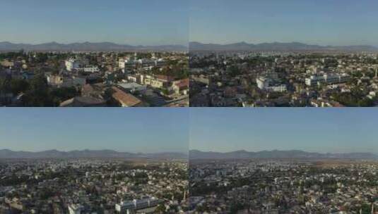 尼科赛的鸟瞰图。北塞浦路斯莱夫科萨。4K。高清在线视频素材下载