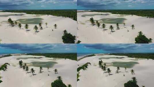 巴西Jericoacoara。巴西东北部度假旅行的热带风景。高清在线视频素材下载