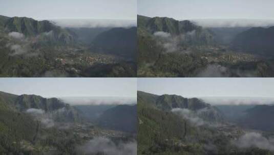 美丽的马德拉岛山峰高清在线视频素材下载