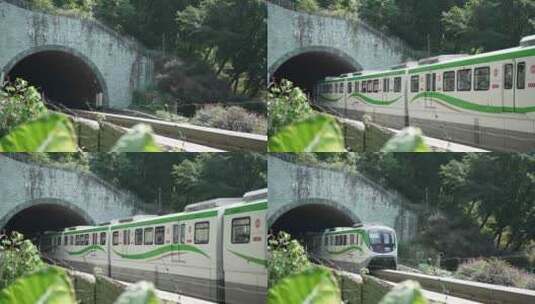 轻轨列车隧道高清在线视频素材下载