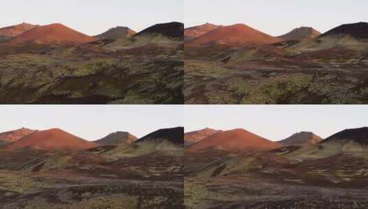 日落时的沙漠丘陵和山脉视频高清在线视频素材下载