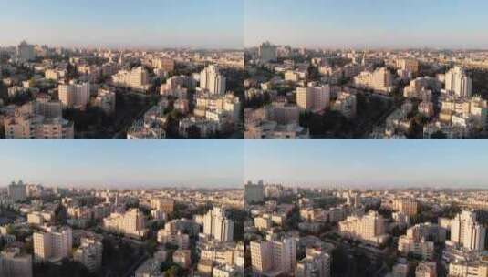 耶路撒冷中心建筑鸟瞰图高清在线视频素材下载