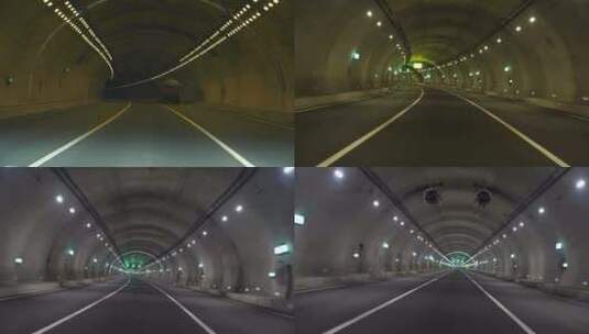 驾驶车辆进隧道高速公路开车进隧道行驶视角高清在线视频素材下载