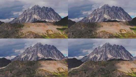 川西雅拉雪山壮观大气自然风光航拍高清在线视频素材下载