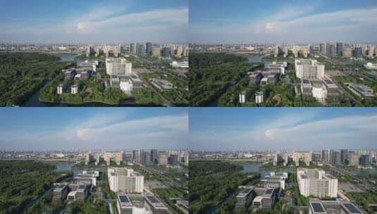 浙江绍兴城市大景城市建设航拍高清在线视频素材下载