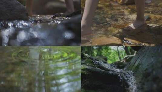 山涧溪流 绿水青山 山泉 珍惜水源 环保高清在线视频素材下载