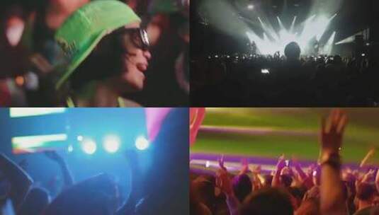 演唱会+音乐会人群狂欢高清在线视频素材下载