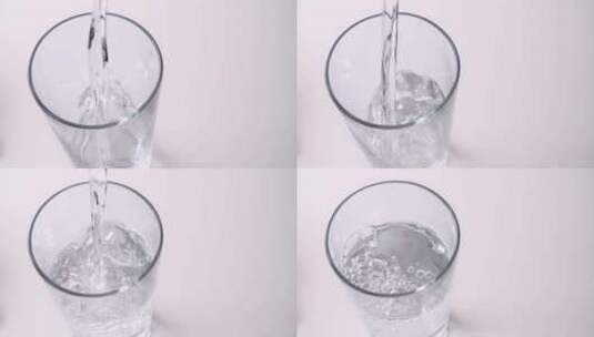 水杯倒水、玻璃杯、水杯高清在线视频素材下载
