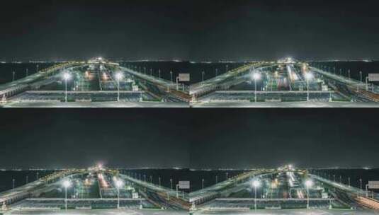 夜晚城市交通延时拍摄高清在线视频素材下载