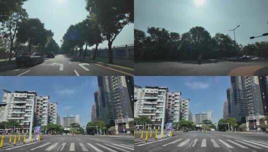 深圳交通南山中心路往望海路高清在线视频素材下载