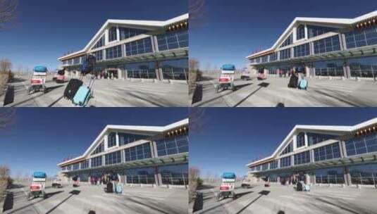日喀则机场高清在线视频素材下载