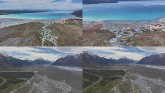 航拍新西兰库克山国家公园高清在线视频素材下载
