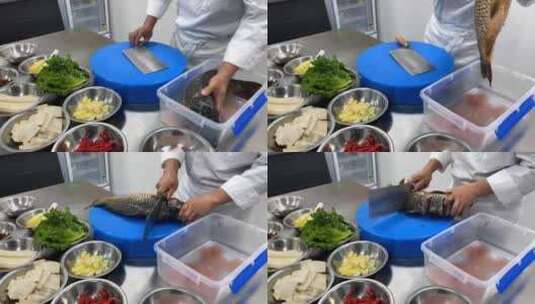 铁锅炖鱼制作高清在线视频素材下载